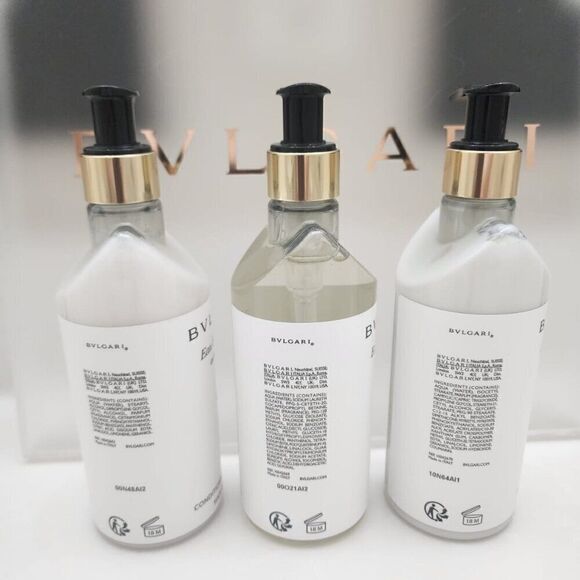 BVLGARI 3 piece Gift Set Shampoo, Conditioner, Body Lotion White Tea NEW - Picture 2 of 4